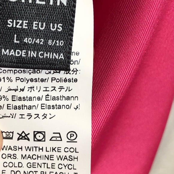 SHEIN SIZE LARGE Sexy Cute Pink Long Sleeves Bodycon. 18” Armpit to Armpit 34” L - Picture 3 of 3